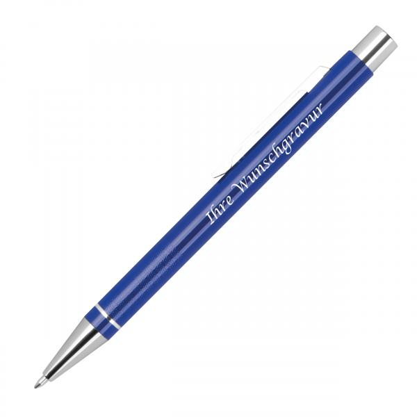 10 Gel-Kugelschreiber mit Gravur / aus Metall / Gelschreiber / Farbe: blau