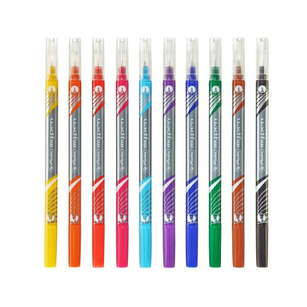 10 Herlitz Fineliner-Faserschreiber my.pen / 2 Spitzen / 10 verschiedene Farben