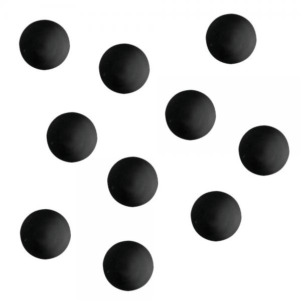 10 Herlitz Flachmagnete  / rund / Farbe: schwarz