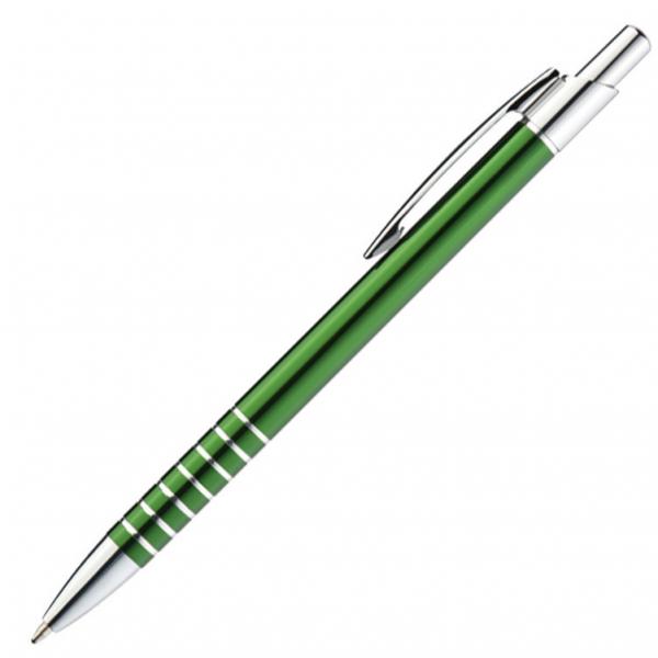 10 Kugelschreiber / aus Metall / Farbe: grün
