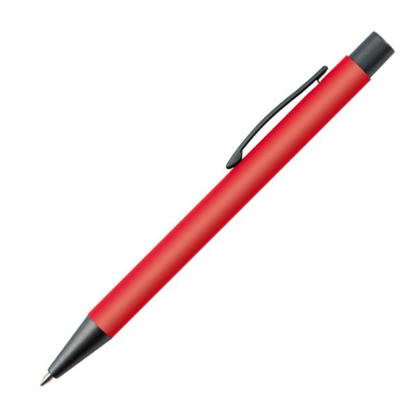 10 Kugelschreiber / mit Clip aus Metall / Farbe: rot