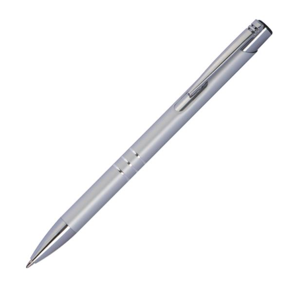 10 Kugelschreiber aus Metall mit beidseitige Gravur / Farbe: silber
