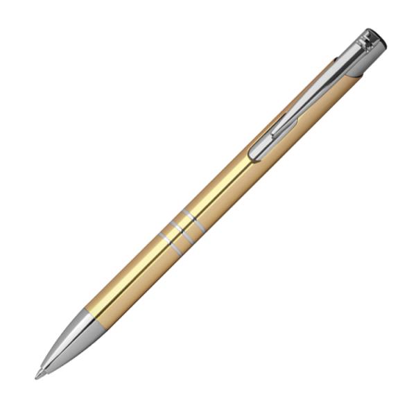 10 Kugelschreiber aus Metall mit beidseitige Namensgravur - Farbe: gold