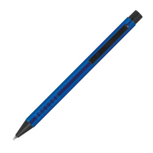 10 Kugelschreiber aus Metall mit Gravur / Farbe: blau