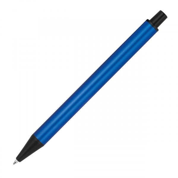 10 Kugelschreiber aus Metall mit Gravur / Farbe: metallic blau