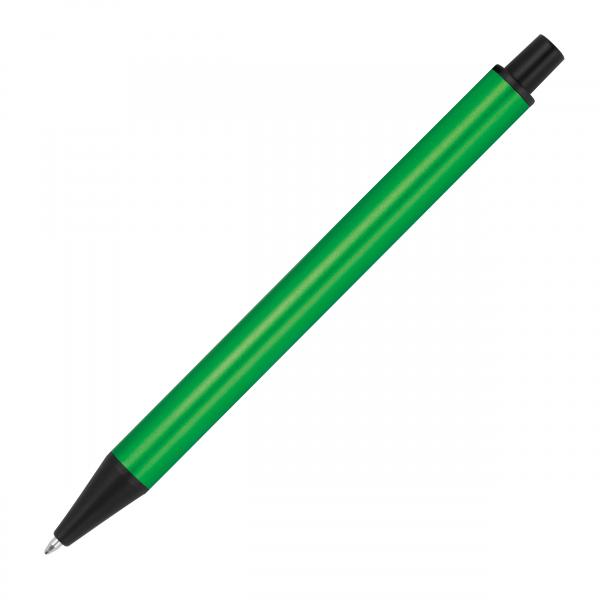 10 Kugelschreiber aus Metall mit Gravur / Farbe: metallic grün