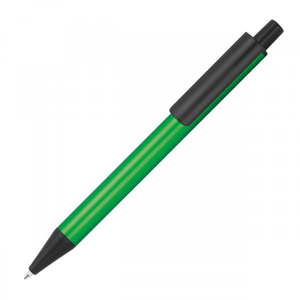 10 Kugelschreiber aus Metall mit Gravur / Farbe: metallic grün