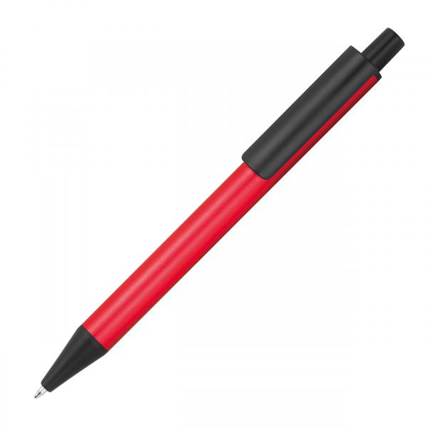 10 Kugelschreiber aus Metall mit Gravur / Farbe: metallic rot