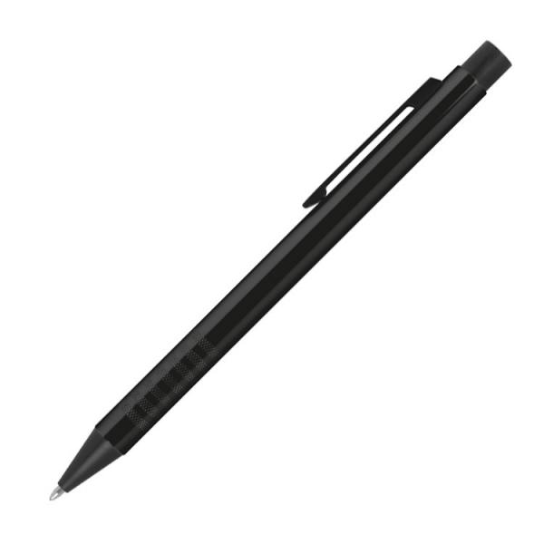 10 Kugelschreiber aus Metall mit Gravur / Farbe: schwarz