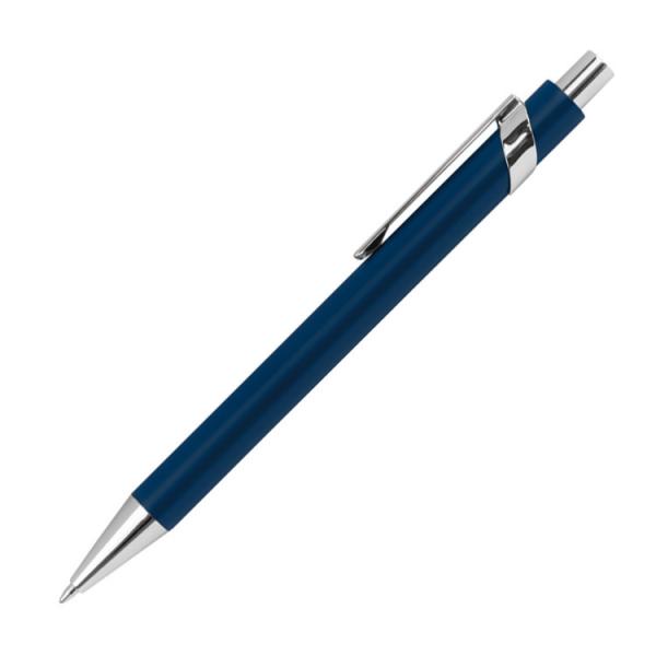10 Kugelschreiber aus Metall mit Gravur / mit Applikationen / Farbe: dunkelblau