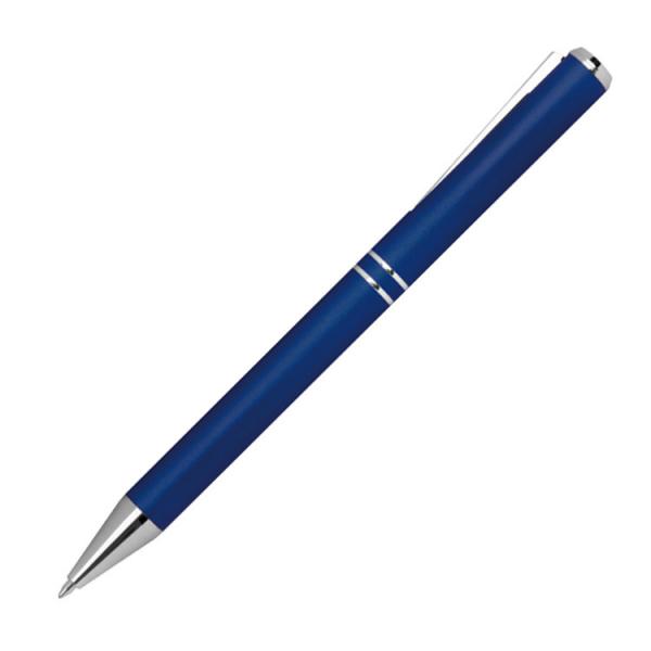 10 Kugelschreiber aus Metall mit Gravur / mit speziellem Clip / Farbe: blau