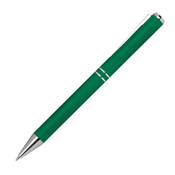 10 Kugelschreiber aus Metall mit Gravur / mit speziellem Clip / Farbe: grün