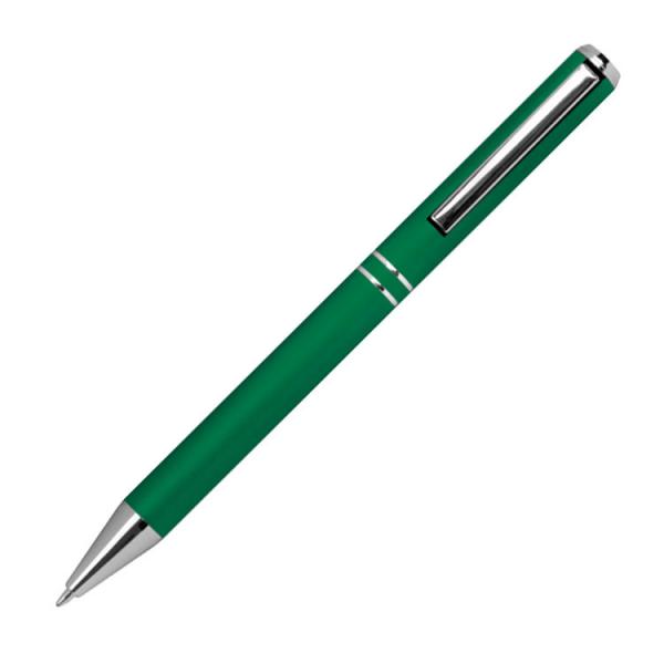 10 Kugelschreiber aus Metall mit Gravur / mit speziellem Clip / Farbe: grün