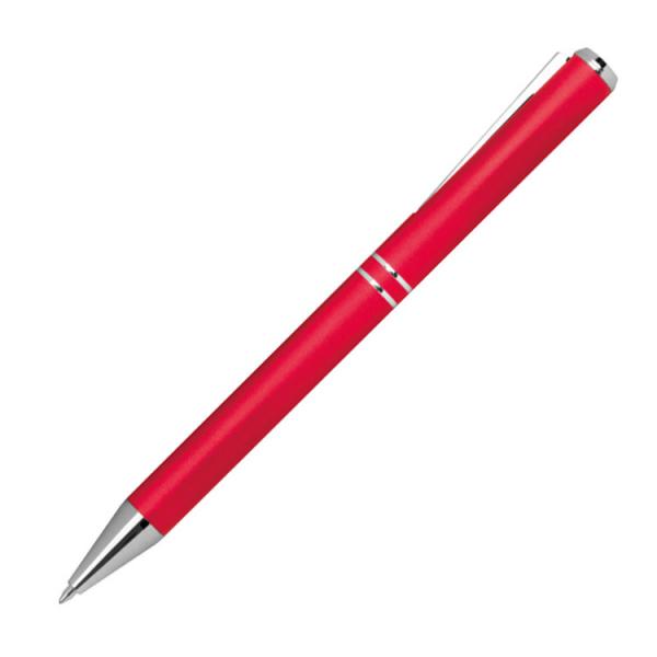 10 Kugelschreiber aus Metall mit Gravur / mit speziellem Clip / Farbe: rot
