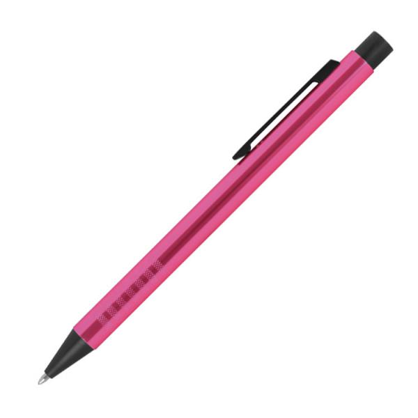 10 Kugelschreiber aus Metall mit Namensgravur - Farbe: pink