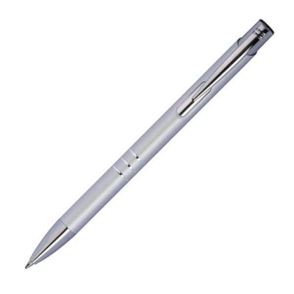 10 Kugelschreiber aus Metall mit Namensgravur - Farbe: silber