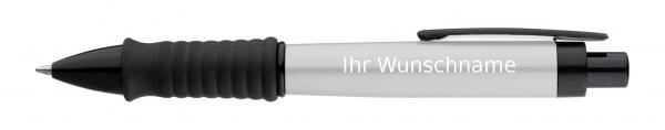 10 Kugelschreiber mit Gravur / aus Aluminium / Farbe: metallic grau/silbergrau