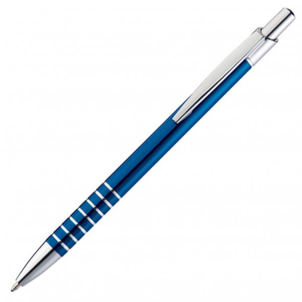 10 Kugelschreiber mit Gravur / aus Metall / Farbe: blau