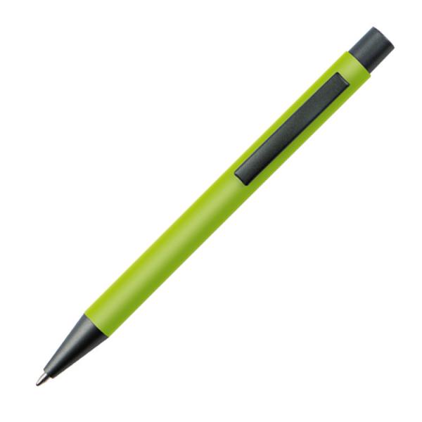 10 Kugelschreiber mit Gravur / mit Clip aus Metall / Farbe: apfelgrün