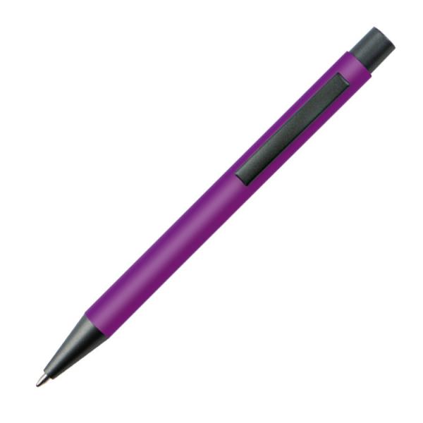 10 Kugelschreiber mit Gravur / mit Clip aus Metall / Farbe: lila