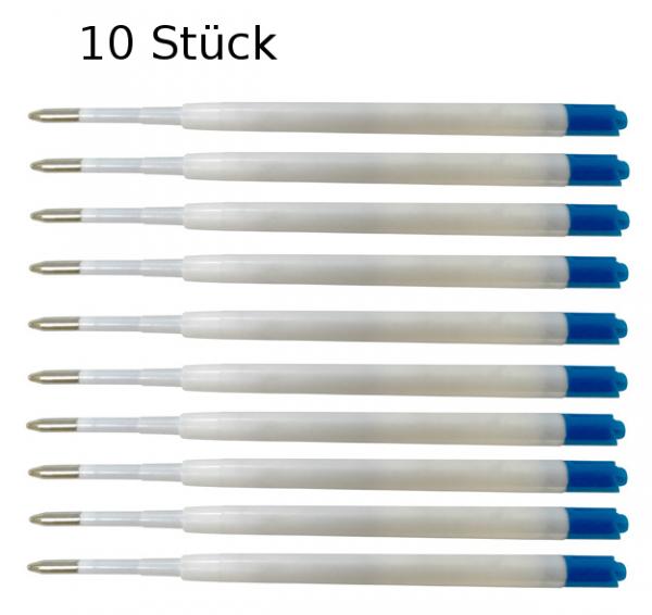 10 Kugelschreiberminen / Großraumminen / Schreibfarbe: blau