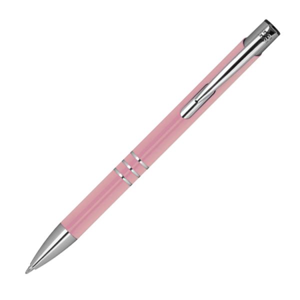 10 Metall Kugelschreiber mit Gravur / je 10 schwarze + blaue Minen / rosé