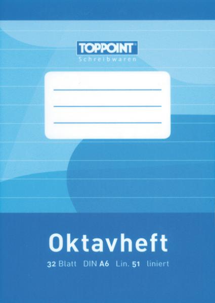 10 Oktavhefte liniert DIN A6 Schulheft