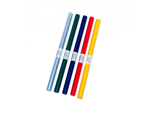 10 Rollen Bucheinbandfolie / Buchfolie / 2m  x 40cm / 5 verschiedene Farben