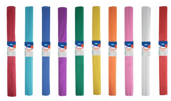 10 Rollen Krepppapier Bastel Deko Krepp 50x250cm 10 Farben