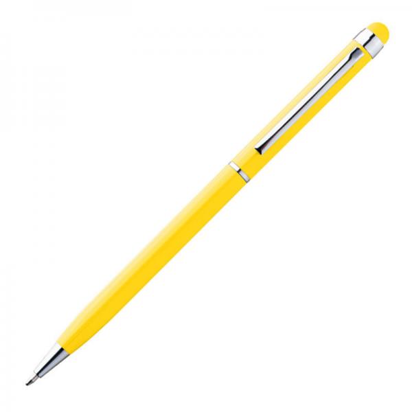10 Touchpen Drehkugelschreiber / aus Edelstahl / Farbe: gelb