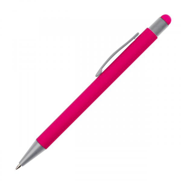 10 Touchpen Kugelschreiber / aus Metall / Farbe: pink