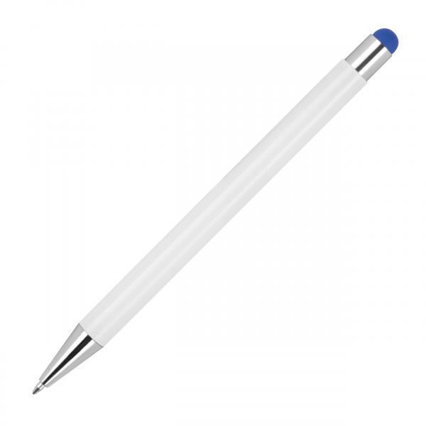 10 Touchpen Kugelschreiber mit Namensgravur - aus Metall - Stylusfarbe: blau