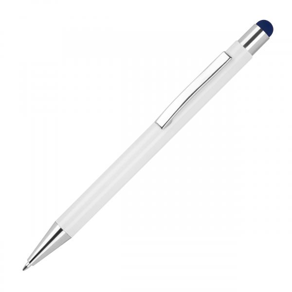 10 Touchpen Kugelschreiber mit Namensgravur aus Metall - Stylusfarbe: dunkelblau