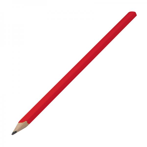 10 Zimmermannsbleistifte mit Gravur / Länge: 25cm / Farbe: lackiert rot