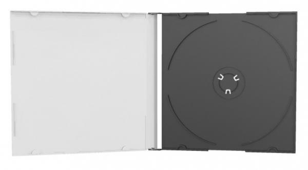 100 DVD CD Hüllen Jewelcase black