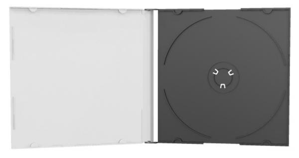 100 DVD CD Hüllen Single Jewecase black slimcase
