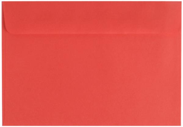 100 farbige Briefumschläge / Din C6 / Farbe: rot