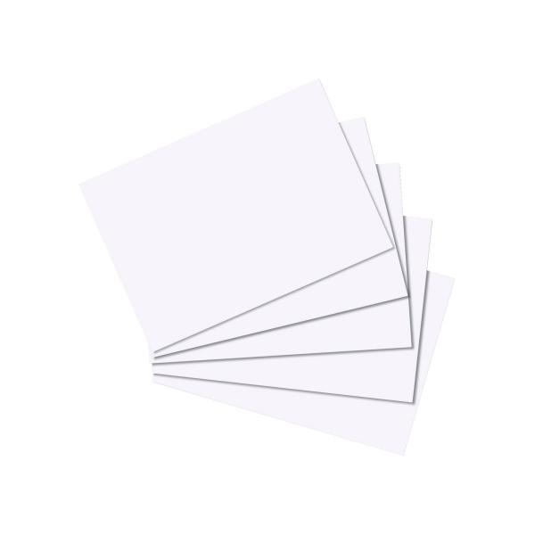 100 Herlitz Karteikarten DIN A8 / blanko / Farbe: weiß