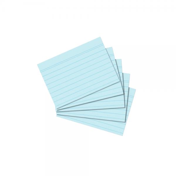 100 Herlitz Karteikarten DIN A8 / liniert / Farbe: blau