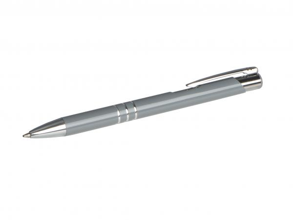 100 Kugelschreiber aus Metall / Farbe: grau