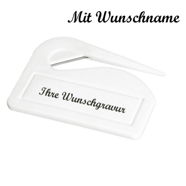 10x Brieföffner mit Metallklinge mit Namensgravur