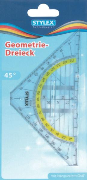 10x Geo-Dreieck / Geometriedreieck / 16cm / mit Griff