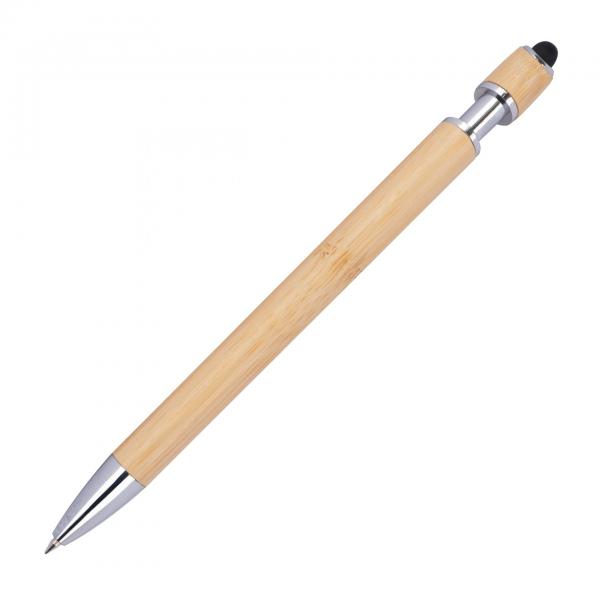 10x Holz-Touchpen-Kugelschreiber mit Gravur / aus Bambus