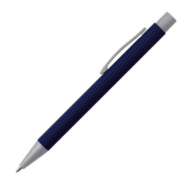 10x Kugelschreiber / aus Metall mit rubber finish Oberfläche / Farbe: dunkelblau