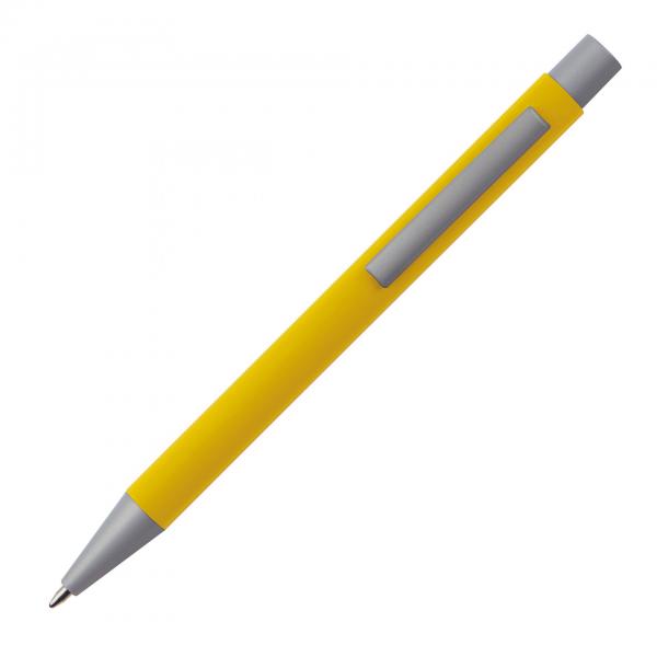 10x Kugelschreiber / aus Metall mit rubber finish Oberfläche / Farbe: gelb