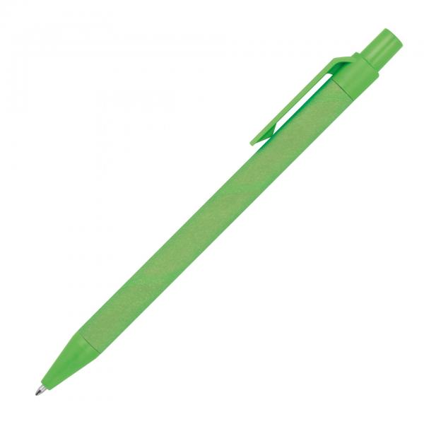 10x Kugelschreiber aus Pappe / Farbe: grün