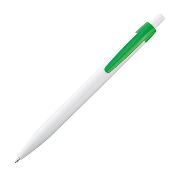 10x Kugelschreiber mit Gravur / Clipfarbe: je 2x grün, orange, gelb, rot, blau