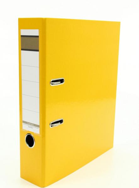 10x Livepac Caribic Glanz-Ordner / DIN A4 / 75mm breit / Farbe: gelb