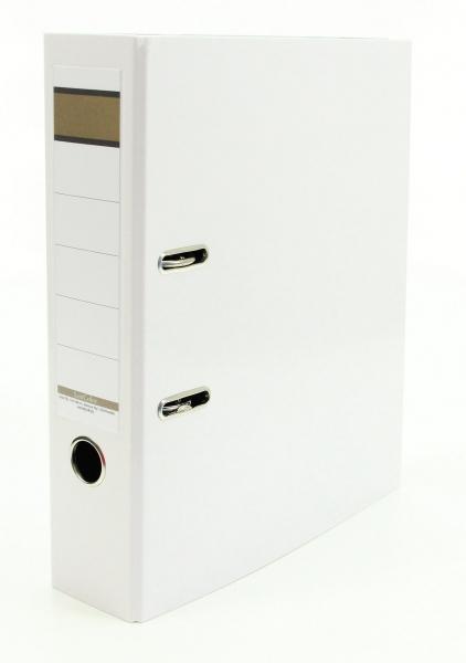 10x Livepac Caribic Glanz-Ordner / DIN A4 / 75mm breit / Farbe: weiß