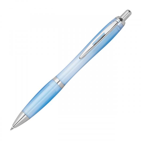 10x RPET Kugelschreiber / Farbe: transparent hellblau